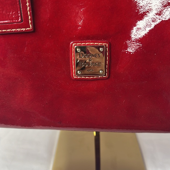 Dooney & Bourke Cindy Patent Leather Tote Bag in Candy Apple Red - Picture 3 of 13
